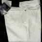 YSL RIVE GAUCHE JEANS $565 WHITE WASH LOGO POCKET FITTED LEG DENIM 38/36 54e NEW