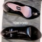 TOM FORD SHOES $810 BLACK CALFSKIN NOTCHED OPEN TOE PUMP 9.5B 39.5 NEW