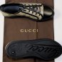 GUCCI SHOES $485 BEIGE/EBONY LOGO GUCCISSIMA SUPREME CANVAS TRAINERS 11 44e NEW