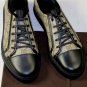 GUCCI SHOES $485 BEIGE/EBONY LOGO GUCCISSIMA SUPREME CANVAS TRAINERS 11 44e NEW