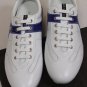 BRUNO MAGLI SHOES $445 WHITE/BLUE LOGO ORNAMENT HANDMADE DONNY TRAINER 9 42e NEW