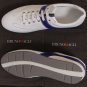 BRUNO MAGLI SHOES $445 WHITE/BLUE LOGO ORNAMENT HANDMADE DONNY TRAINER 9 42e NEW