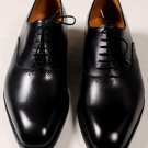 J.M. WESTON SHOES $985 BLACK BRUSHED CALFSKIN HANDMADE BOXCALF OXFORDS 10 43 NEW