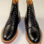 COMME des GARCONS SHOES $890 BLACK FRONT TIED COMBAT BOOTS 9 42e 26.5 NEW