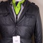 D&G COAT $885 STEEL GRAY QUILTED w/ZIP VEST LINER LOGO PUFFER JACKET SM 48e NEW