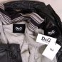 D&G COAT $885 STEEL GRAY QUILTED w/ZIP VEST LINER LOGO PUFFER JACKET SM 48e NEW