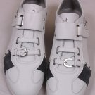 CESARE PACIOTTI SHOES $545 WHITE LEATHER/SUEDE LOGO ORNAMENT TRAINERS 12 45e NEW