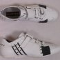CESARE PACIOTTI SHOES $545 WHITE LEATHER/SUEDE LOGO ORNAMENT TRAINERS 12 45e NEW