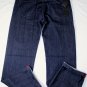 KITON JEANS $995 DK WASH SCRATCH FADE LOGO EMBROIDERED DENIM 35/34 50e NEW