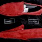 ZEGNA SHOES $565 RED SUEDE CALF LOGO ORNAMENTED VENETIAN VAMP DRIVER 11 44e NEW
