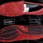ZEGNA SHOES $565 RED SUEDE CALF LOGO ORNAMENTED VENETIAN VAMP DRIVER 11 44e NEW