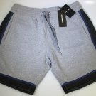 DOLCE & GABBANA SHORTS $445 GRAY/BLUE SPORT STRIPED LOGO ORNAMENT GYM M 50e NEW