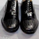 ALEXANDER McQUEEN SHOES $765 BLACK FEATHER ETCHED CAPTOE OXFORDS 10 43e NEW