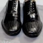 ALEXANDER McQUEEN SHOES $765 BLACK FEATHER ETCHED CAPTOE OXFORDS 10 43e NEW