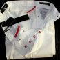 KITON PANTS $895 WHITE 5-PKT LOGO EMBROIDERED HANDMADE TROUSER PANT 40 56e NEW