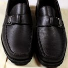 SALVATORE FERRAGAMO SHOES $585 DARK BROWN LOGO ORNAMENTED VAMP 7.5EE 40.5e NEW