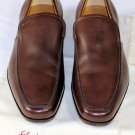 SALVATORE FERRAGAMO SHOES $595 DK BROWN LOGO EMBOSS VENETIAN LOAFER 8.5 41.5 NEW