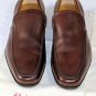 SALVATORE FERRAGAMO SHOES $595 DK BROWN LOGO EMBOSS VENETIAN LOAFER 8.5 41.5 NEW
