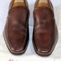 SALVATORE FERRAGAMO SHOES $595 DK BROWN LOGO EMBOSS VENETIAN LOAFER 8.5 41.5 NEW