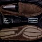 ZEGNA SHOES $565 BROWN SUEDE CALF LOGO ORNAMENT VENETIAN VAMP DRIVER 10 43e NEW