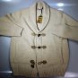 BORRELLI SWEATER $980 MALT WOOL/CASHMERE 3-TOGGLE SHAWL COLLAR CARDIGAN L 52 NEW