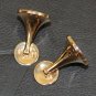 ZEGNA CUFF LINKS $1995 SOLID 18K ROSE GOLD ETCHED LOGO TAB FLUTED CUFF LINKS NEW