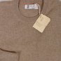 BRUNELLO CUCINELLI SWEATER MALT BROWN 100%CASHMERE CREWNECK JUMPER MED 50e NEW