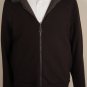 ISAIA JACKET $1950 DK BROWN CASHMERE REVERSIBLE DUAL ZIP BOMBER COAT 40 50e NEW