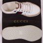 GUCCI SHOES $525 WHITE KANVAS LOGO WEB STRIPE LOW PROFILE TRAINERS 9.5 42.5e NEW