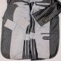 TOM FORD SUIT $5590 DARK BLUE SILK/WOOL HANDMADE 2BTN PINSTRIPE SUIT 40R 52e NEW