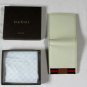 GUCCI WALLET $395 IVORY PEBBLE GRAIN LOGO WEB ORNAMENTED COIN POUCH BILLFOLD NEW