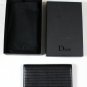 DIOR HOMME WALLET $610 BLACK LEATHER TEXTURED STRIPED LOGO LONG CHINA WALLET NEW