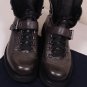 PRADA SHOES $945 DARK BROWN VINTAGE CALF LACED/BUCKLE LOGO HIKING BOOT 12 45 NEW