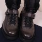 PRADA SHOES $945 DARK BROWN VINTAGE CALF LACED/BUCKLE LOGO HIKING BOOT 12 45 NEW