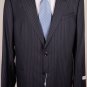 GIORGIO ARMANI SUIT $1945 CHAR GRAY/GRAY STRIPE 2BTN WOOL/SILK SUIT 46L 56e NEW
