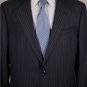 GIORGIO ARMANI SUIT $1945 CHAR GRAY/GRAY STRIPE 2BTN WOOL/SILK SUIT 46L 56e NEW