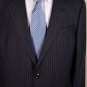 GIORGIO ARMANI SUIT $1945 CHAR GRAY/GRAY STRIPE 2BTN WOOL/SILK SUIT 46L 56e NEW