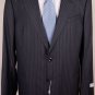 GIORGIO ARMANI SUIT $1945 CHAR GRAY/GRAY STRIPE 2BTN WOOL/SILK SUIT 46L 56e NEW