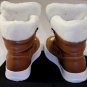 DSQUARED2 SHOES $750 BROWN SUEDE LOGO EMBROIDER SHEARLING LINED HITOP 8 41e NEW