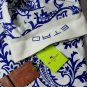 ETRO POLO $480 WHITE 3BTN BLUE PAISLEY DESIGN FIT CUT POLO SHIRT L 52e NEW