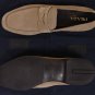 PRADA SHOES $565 LIGHT BROWN SUEDE LOGO ORNAMENTED PENNY LOAFER 12D 45e NEW