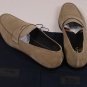 PRADA SHOES $565 LIGHT BROWN SUEDE LOGO ORNAMENTED PENNY LOAFER 12D 45e NEW