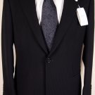 GIORGIO ARMANI SUIT $1895 BLACK TEXTURED REP STRIPE 1-BTN SUIT 40C 50e NEW
