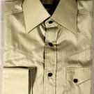 TOM FORD SHIRT $595 BEIGE MULTI-POCKET SNAP BUTTON DRESS SHIRT 16/35 41  NEW