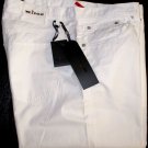 KITON PANTS $895 WHITE 5-PKT LOGO EMBROIDERED HANDMADE TROUSER CHINO 38 54e NEW