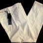 KITON PANTS $895 WHITE 5-PKT LOGO EMBROIDERED HANDMADE TROUSER CHINO 38 54e NEW