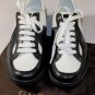 GUCCI SHOES $495 BLACK/WHITE LOGO ACCENTED LOW PROFILE TRAINERS 13 46e NEW