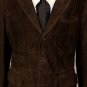 BRUNELLO CUCINELLI COAT $5950 BROWN QUILTED SUEDE NYLON LINED JACKET L 52 NEW
