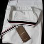 GUCCI POLO $485 WHITE 2BTN STRIPE ACCENTED LOGO EMBROIDERED POLO SHIRT M 50e NEW