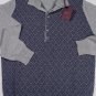 BALLANTYNE SWEATER $950 BLUE/GRAY GLEN PLAID 100%CASHMERE 8-BTN JUMPER M 50 NEW